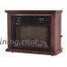 Giantex 28" Free Standing Electric Fireplace 1500W Glass View Log Flame Remote Home Space Heater - B01N8UDKL9